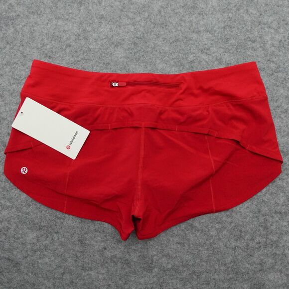 New Lululemon Speed Up LR Low Rise Shorts 2.5” Lined DKRD Dark Red Size 10 - Picture 2 of 10